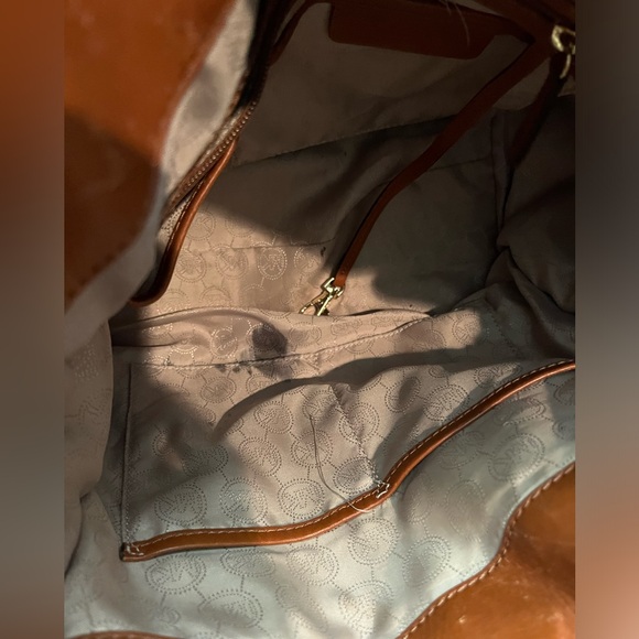 -Michael Kors Hamilton Logo Leather Shoulder Handbag - Picture 12 of 12